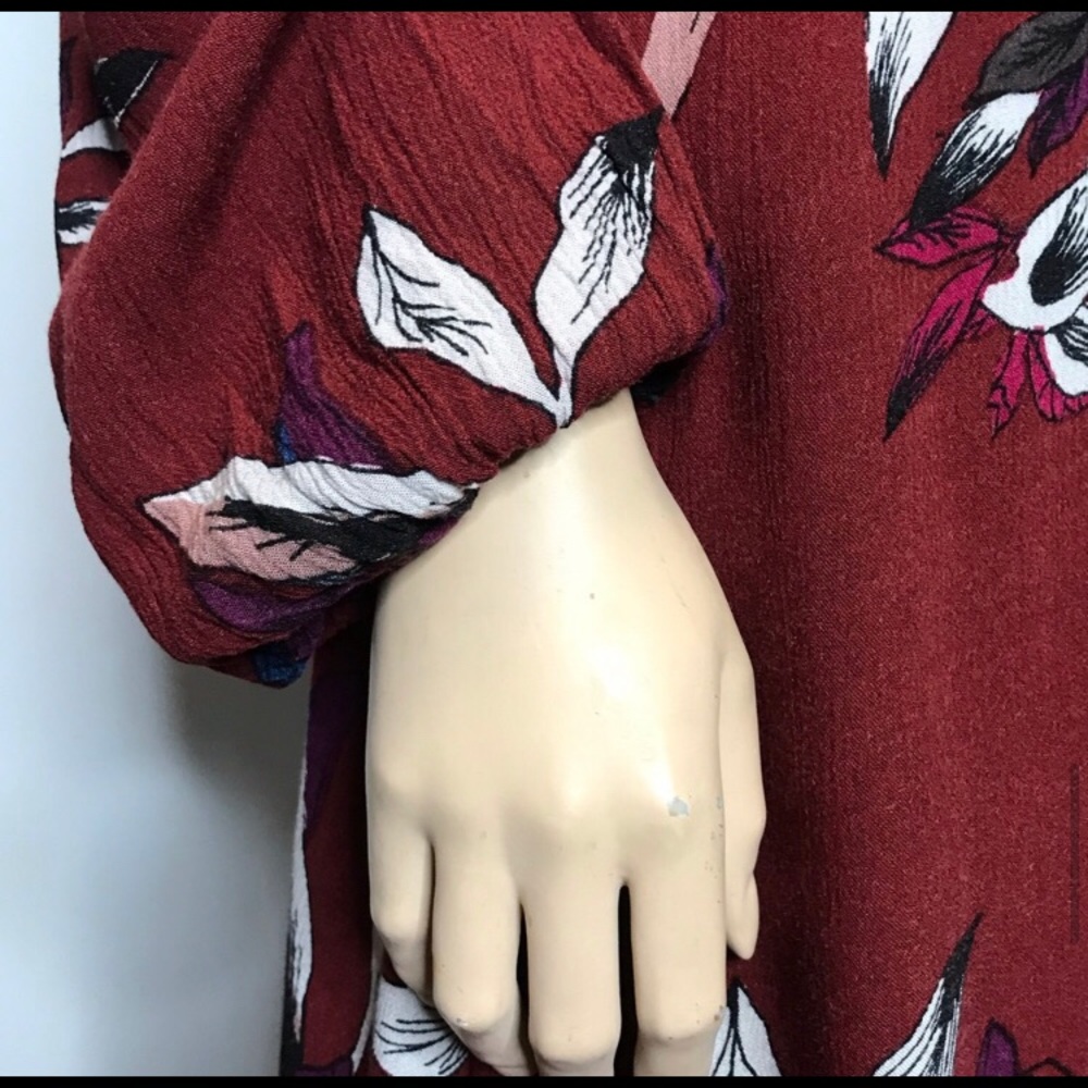 Free People Tree Swing Oversize Maroon Dress - Picture 9 of 11